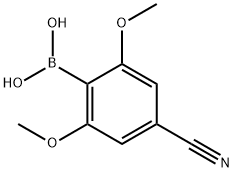 4-氰基-2,6-二甲氧基苯硼酸 结构式