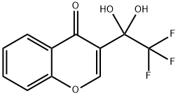 3-(2,2,2-三氟-1,1-二羟乙基)-4H-1-苯并吡喃-4-酮 结构式