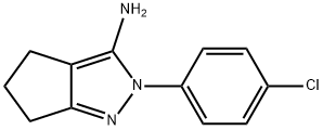 2-(4-CHLOROPHENYL)-2,4,5,6-TETRAHYDRO-3-CYCLOPENTAPYRAZOLAMINE 结构式