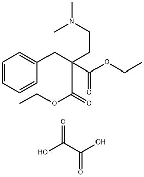 2- [2-(2-(二甲基氨基)-乙基)-2-苄基]丙二酸二乙酯草酸盐 结构式