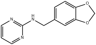 2-Pyrimidinamine, N-(1,3-benzodioxol-5-ylmethyl)- 结构式