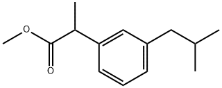 α-Methyl-3-(2-methylpropyl)-benzeneacetic Acid Methyl Ester 结构式