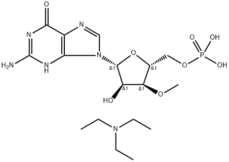 5'-Guanylic acid, 3'-O-methyl-, compd. with N,N-diethylethanamine (1:1) 结构式