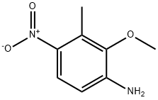 Benzenamine, 2-methoxy-3-methyl-4-nitro- 结构式