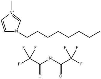 3-甲基-1-辛基-1H-咪唑双(2,2,2-三氟乙酰基)亚胺盐 结构式