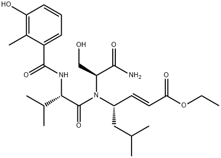 HMB-Val-Ser-Leu-VE 结构式