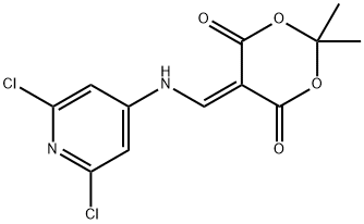 5-{[(2,6-dichloropyridin-4-yl)amino]methylidene}-2,2-dimethyl-1,3-dioxane-4,6-dione 结构式