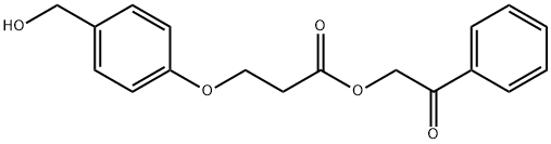 3-(4-羟甲基苯氧基)丙酸苯乙酰酯 结构式