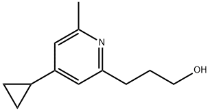 3-(4-环丙基-6-甲基吡啶-2-基)丙-1-醇 结构式