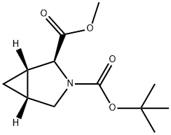 3-Azabicyclo[3.1.0]hexane-2,3-dicarboxylic acid, 3-(1,1-dimethylethyl) 2-methyl ester, (1S,2S,5R)- 结构式