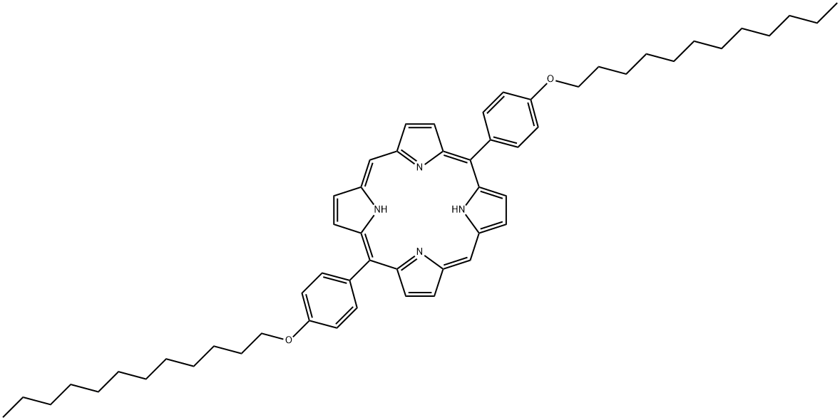 21H,?23H-?Porphine, 5,?15-?bis[4-?(dodecyloxy)?phenyl]?- 结构式