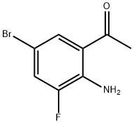 1-(2-氨基-5-溴-3-氟苯基)乙酮 结构式