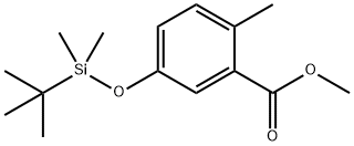 methyl 5-((tert-butyldimethylsilyl)oxy)-2-methylbenzoate 结构式