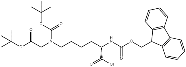 FMOC-L-赖氨酸(BOC,BOC-ME) 结构式