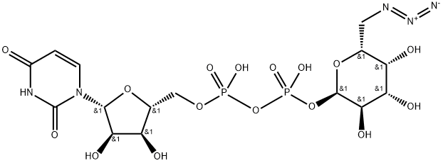 UDP-6-AZIDO-6-DEOXY-D-GAL.2NA 结构式