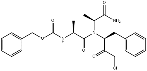 benzyloxycarbonylalanyl-alanyl phenylalanine chloromethyl ketone 结构式