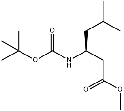 (S)-methyl 3-((tert-butoxycarbonyl)amino)-5-methylhexanoate 结构式