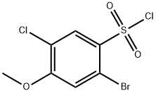 2-溴-5-氯-4-甲氧基苯-1-磺酰氯 结构式