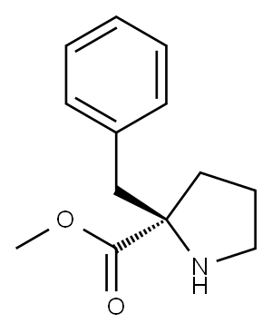 (R)-2-苄基吡咯烷-2-羧酸甲酯 结构式