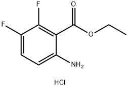 6-氨基-2,3-二氟苯甲酸乙酯盐酸盐 结构式