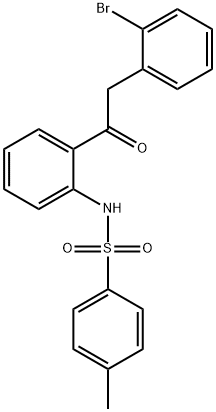 Benzenesulfonamide, N-[2-[2-(2-bromophenyl)acetyl]phenyl]-4-methyl- 结构式