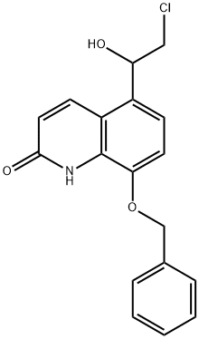 2(1H)-Quinolinone, 5-(2-chloro-1-hydroxyethyl)-8-(phenylmethoxy)- 结构式