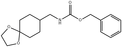 Carbamic acid, (1,4-dioxaspiro[4.5]dec-8-ylmethyl)-, phenylmethyl ester (9CI) 结构式