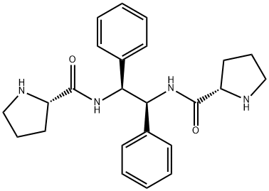 (S)-N-((1S,2S)-1,2-二苯基-2-((S)-吡咯烷-2-甲酰胺基)乙基)吡咯烷-2-羧胺 结构式