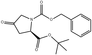 1,2-Pyrrolidinedicarboxylic acid, 4-oxo-, 2-(1,1-dimethylethyl) 1-(phenylmethyl) ester, (2R)- 结构式