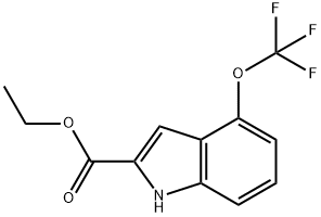 4-(三氟甲氧基)吲哚-2-甲酸乙酯 结构式