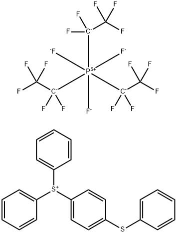 DIPHENYL[4-(PHENYLTHIO)PHENYL]SULFONIUM, TRIFLUOROTRIS(1,1,2,2,2-PENTAFLUOROETHYL)PHOSPHATE(1-) (1:1 结构式