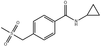 Benzamide, N-cyclopropyl-4-[(methylsulfonyl)methyl]- 结构式