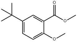 Benzoic acid, 5-(1,1-dimethylethyl)-2-methoxy-, methyl ester 结构式