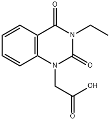 2-(3-乙基-2,4-二氧代-1,2,3,4-四氢喹唑啉-1-基)乙酸 结构式