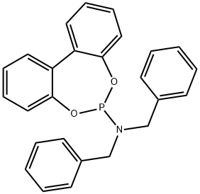 N,N-双(苯甲基)二苯并[D,F][1,3,2]二氧杂磷苯膦-6-胺 结构式