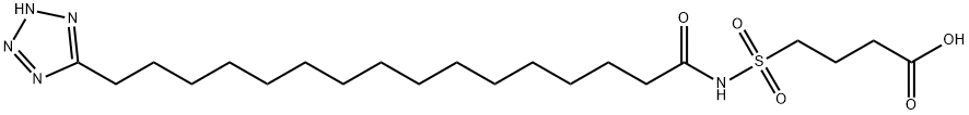 Butanoic acid, 4-[[[1-oxo-16-(2H-tetrazol-5-yl)hexadecyl]amino]sulfonyl]- 结构式