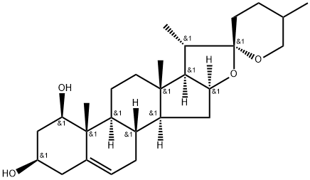 (25RS)鲁斯可皂苷元 结构式