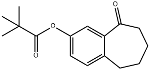 9-Oxo-6,7,8,9-tetrahydro-5H-benzo[7]annulen-2-yl pivalate 结构式