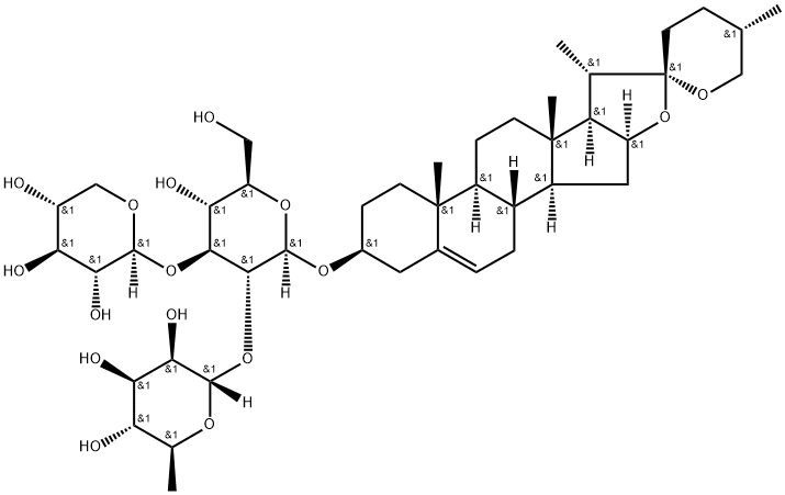 山奈酚-7-O-葡萄糖苷 结构式