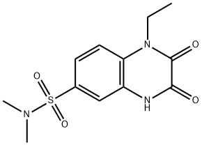 1-乙基-N,N-二甲基-2,3-二氧代-1,2,3,4-四氢喹喔啉-6-磺酰胺 结构式