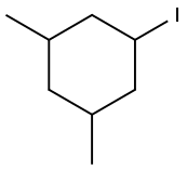 1-碘-3,5-二甲基环己烷 结构式