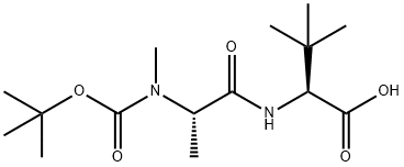 L-Valine, N-[(1,1-dimethylethoxy)carbonyl]-N-methyl-L-alanyl-3-methyl- 结构式