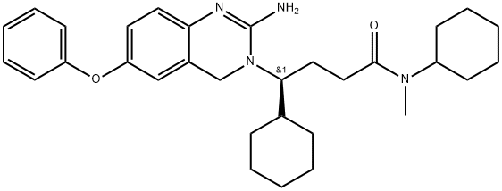 3(4H)-QuinazolinebutanaMide, 2-aMino-N,g-dicyclohexyl-N-Methyl-6-phenoxy-, (gS)- 结构式