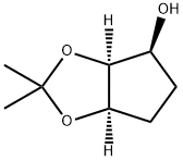 4H-Cyclopenta-1,3-dioxol-4-ol, tetrahydro-2,2-dimethyl-, (3aS,4S,6aR)- 结构式