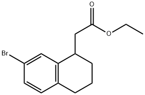 1-Naphthaleneacetic acid, 7-bromo-1,2,3,4-tetrahydro-, ethyl ester 结构式