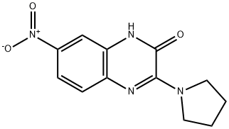 7-硝基-3-(吡咯烷-1-基)-1,2-二氢喹喔啉-2-酮 结构式