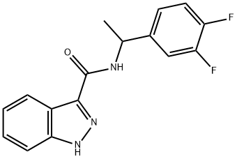 1H-Indazole-3-carboxamide, N-[1-(3,4-difluorophenyl)ethyl]- 结构式