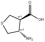 3-Thiophenecarboxylic acid, 4-aminotetrahydro-, (3R,4S)-rel- 结构式