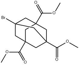 (1S,3S,5S)-三甲基 7-溴金刚烷-1,3,5-三甲酸基酯 结构式