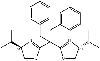 (4R,4'R)-2,2'-[2-PHENYL-1-(PHENYLMETHYL)ETHYLIDENE]BIS[4-(1-METHYLETHYL)-4,5-DIHYDRO-OXAZOLE 结构式